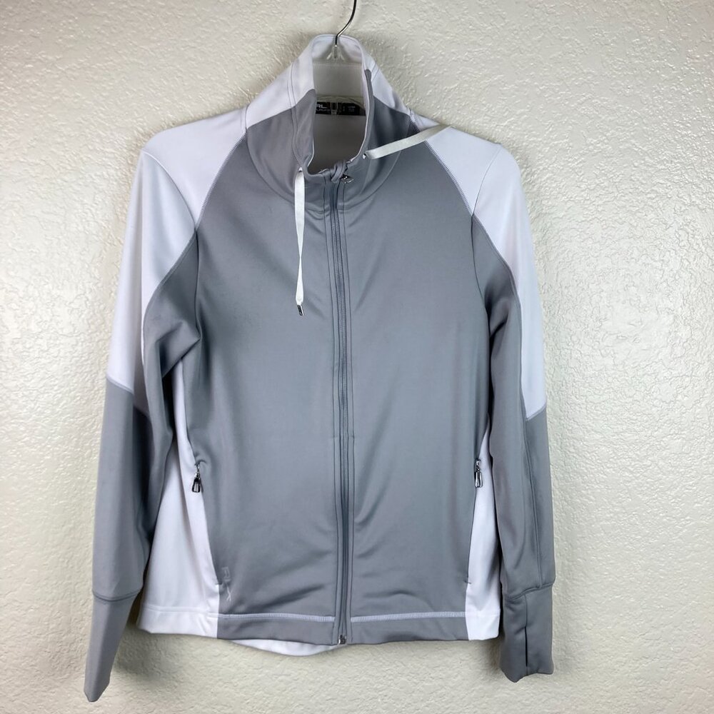 RLX Ralph Lauren Women's White & Gray Blackwolf Run Golf Jacket Full Zip Size SP